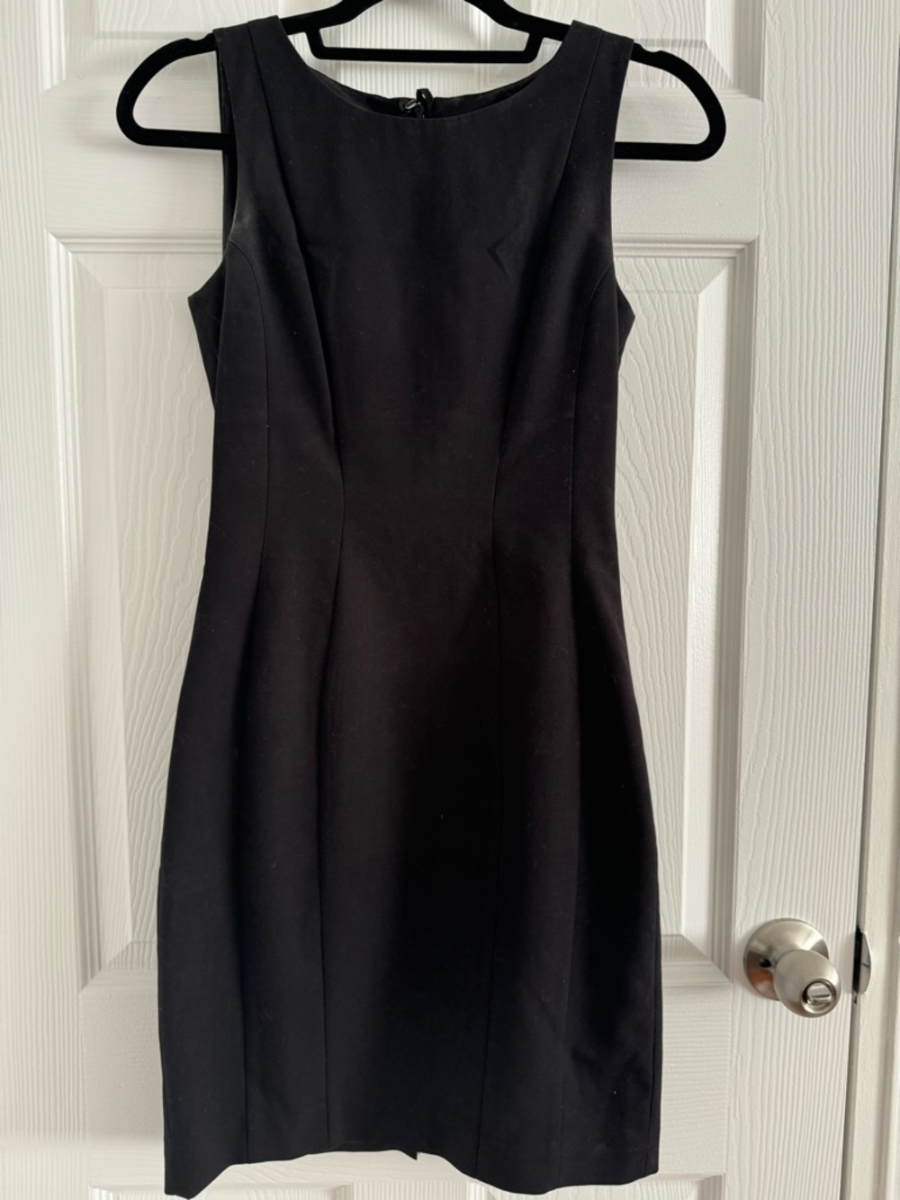 H&M Black Sleeveless Midi Sheath Dress
